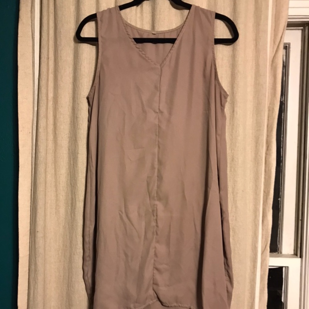 sheer brown dress